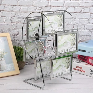 Metal Rotating Wheel Picture Photo Frame Wedding Photography Studio Decor For - Picture 1 of 10
