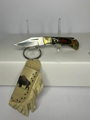 Многофункциональный деревянный нож с латунной ручкой от Hill City Keystone, Южная Дакота (N24) - Изображение 1 из 4