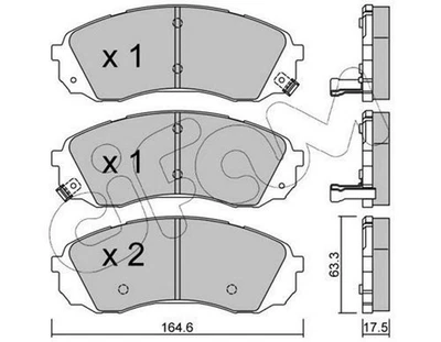 CIFAM Plaquettes de frein Avant pour HYUNDAI H-1 Travel (TQ) Plaquettes de - Photo 1/4