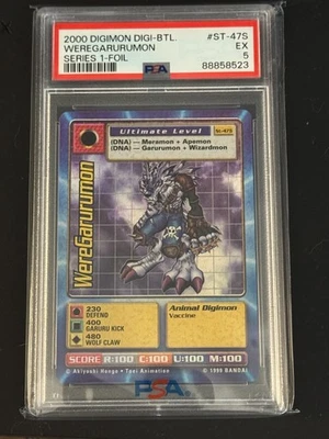 Digimon WereGarurumon St-47S Holo Foil | Digi-Battle Series Bandai | 1999 PSA 5 - Image 1 of 2