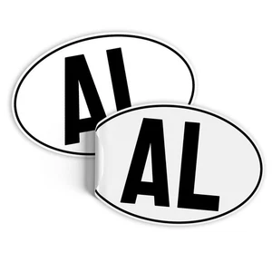 2x Länderkennzeichen 17,5x11,5cm nach DIN EU-Norm Aufkleber R226-02 Albanien - Picture 1 of 7