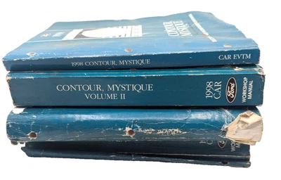 1998 福特 Contour Mercury Mystique 手册套装 98 维修服务 2 卷奖励 — 第 1/3 张图片