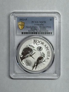 2023 Kookaburra 1oz Silver Coin Brolga Privy Brisbane Money Expo MS70 ANDA - Picture 1 of 2
