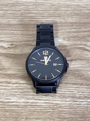 Reloj QUIKSILVER BELUKA M154BF Negro Mate/Dorado Analógico 100M/10ATM Japón Foto 1 de 4