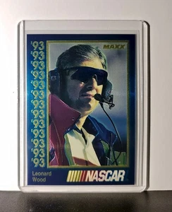 Leonard Wood 1993 Maxx Premier Plus Racing #140 NASCAR Card Wood Brothers Racing - Picture 1 of 2