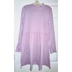 Entro Lavender Babydoll Dress with Mock Neck ~ L - Picture 1 of 2