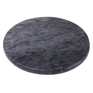 Marble Pastry Board - Black, 12 inch Round Non-Stick Stain & Heat Resistant Tray - Picture 1 of 9
