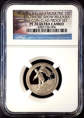 2016 S Proof Fort Moultrie Quarter, NGC PF 70 Ultra Cameo, Baltimore Show! - Image 1 of 4