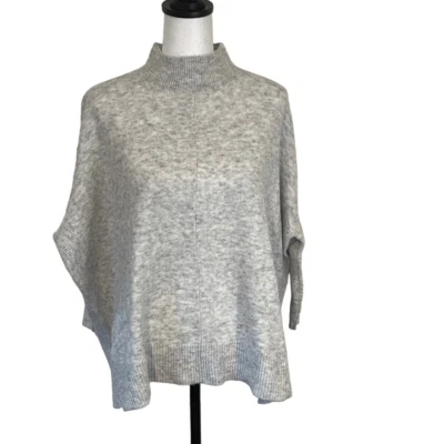 LOFT Suéter Acrílico Para Mujer Cuello Simulado Pullover Manga Larga Gris Talla Pequeña SP Foto 1 de 4