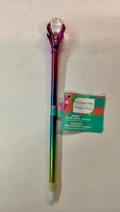 New Rainbow Pen with Diamond Shape on Top Gem Pen - Picture 1 of 3
