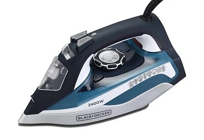 New Black+Decker BXIR2401IN, 2400-Watt, Ceramic coated Steam Iron- Free Postage - image 1 of 4