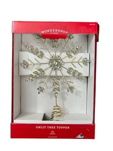 Wondershop Elegante Schneeflocke Weihnachtsbaumspitze, 12" Gold mit glitzernden Steinen - Bild 1 von 4