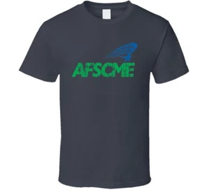 AFSCME US Trade Unions Trendy Worn Look T Shirt - Picture 1 of 1