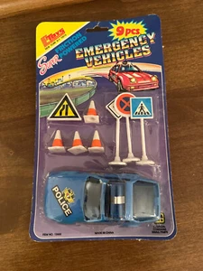 Vintage 1908s EToys Friction Powered Emergency Vehicles - New On Card - Picture 1 of 2