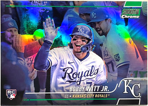 2022 STADIUM CLUB CCHROME *GREEN RREFRACTORS* #2 BOBBY WITT JR. *ROOKIE CARD*/99