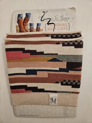 Grace & Lace Santa Fe Patterned Boot Cuffs New - Image 1 of 4