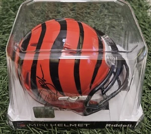 Jeff Blake Signed Cincinnatti Bengals Speed Mini Replica Orange Football Helmet - Picture 1 of 5
