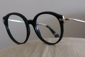 MIU MIU VMU04P EYEGLASSES BLACK TORTOISESHELL & GOLD A FASHION SPECTACLE BEAUTY - Picture 1 of 11