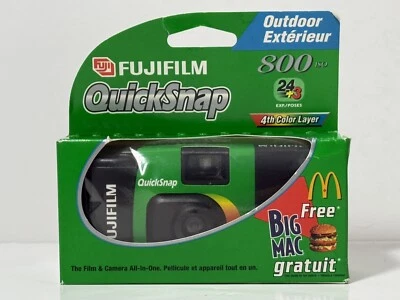 Fujifilm Quicksnap Camera Outdoor 800 iso Film McDonald’s Free Promo New - Image 1 of 4