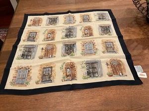 Sciarpa vintage TALBOTS multicolore assortita design porte anteriori 100% seta nuova senza etichette - Foto 1 di 5