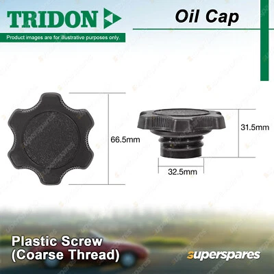 Tridon Oil Cap for Toyota 4 Runner Dyna Hiace RZH103-125 RCH LH Hilux 86 107 147 - image 1 of 4
