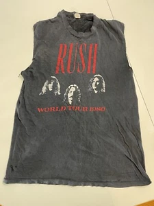 1980 Rush world tour t shirt Large Permanent Waves Tour Genuine Iwas there BFLO - Picture 1 of 7