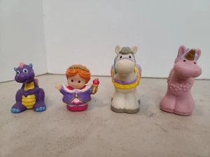 Lot Of 4 Fisher Price Little People Pony Unicorn Princess Dinosaur - Picture 1 of 23