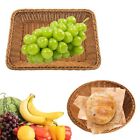 Plastic Bread Fruit Tray Imitation Rattan Woven Organization Box