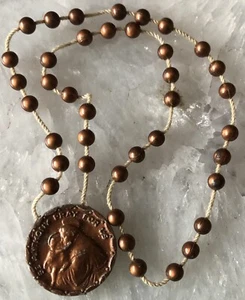 Vintage Catholic Holy St Lawrence Mt Calvary WI Poor Boy’s Plastic Prayer Beads - Picture 1 of 3