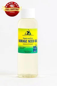 BORAGE SEED OIL ORGANIC GLA-20% by H&B Oils Center COLD PRESSED 100% PURE 2 OZ - Picture 1 of 12