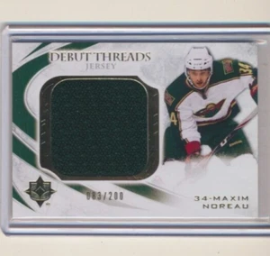 2010-11 Ultimate Collection Debut Threads Jersey Maxim Noreau /200 Wild - Picture 1 of 1