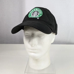 Starbucks Coffee Black Adjustable Hat Mermaid Logo Employee Ball Cap Cosplay - Picture 1 of 11