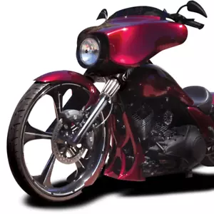Custom Chin Spoiler Venom Harley Touring Bagger Street Road King Glide CVO FLHX - Foto 1 di 7
