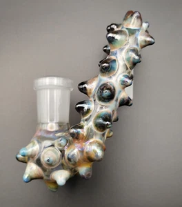 14 mm Metallic (grün exotisch) Glas Dropdown Aufsatz Adapter - Bild 1 von 9