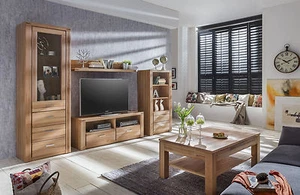 Wohnwand Anbauwand Wohnzimmer TABER in Kernbuche Teilmassiv geölt. - Bild 1 von 1