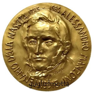ALESSANDRO MANZONI BICENTENARIO NASCITA 1985 MEDAGLIA ATTARDI - Picture 1 of 2