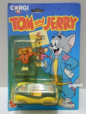 No se envía a EE. UU. Mattel 93 Corgi Tom and Jerry Diecast Car Jerry ver como nuevo en tarjeta Foto 1 de 4