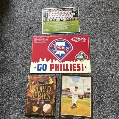 Philadelphia Phillies,2008 World Series, Dbl Sided, Window Card, 18x12, Program - Image 1 of 3