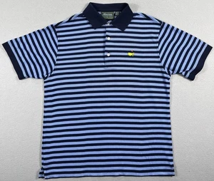 NWOT Vintage Masters Collection Polo Shirt Pima Cotton Blue Striped Size Small - Picture 1 of 9