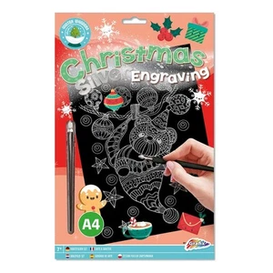 Xmas Scratch Art A4 Silver 800003-Silver - Picture 1 of 1