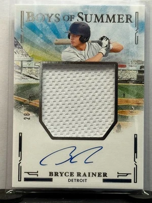 2025 Panini Boys Of Summer Baseball Bryce Rainer Jumbo Material Signature 28/99 - Image 1 of 3