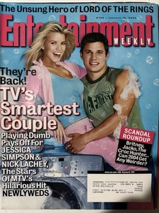 Entertainment Weekly Magazine Jan 16, 2004 Newlyweds-Jessica Simpson-Nick Lachey - Picture 1 of 1
