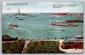 New York ~ NY Hafen ~ Freiheitsstatue ~ Ellis Island ~ Aquarium 18 Souvenir Postkarte - Bild 1 von 2