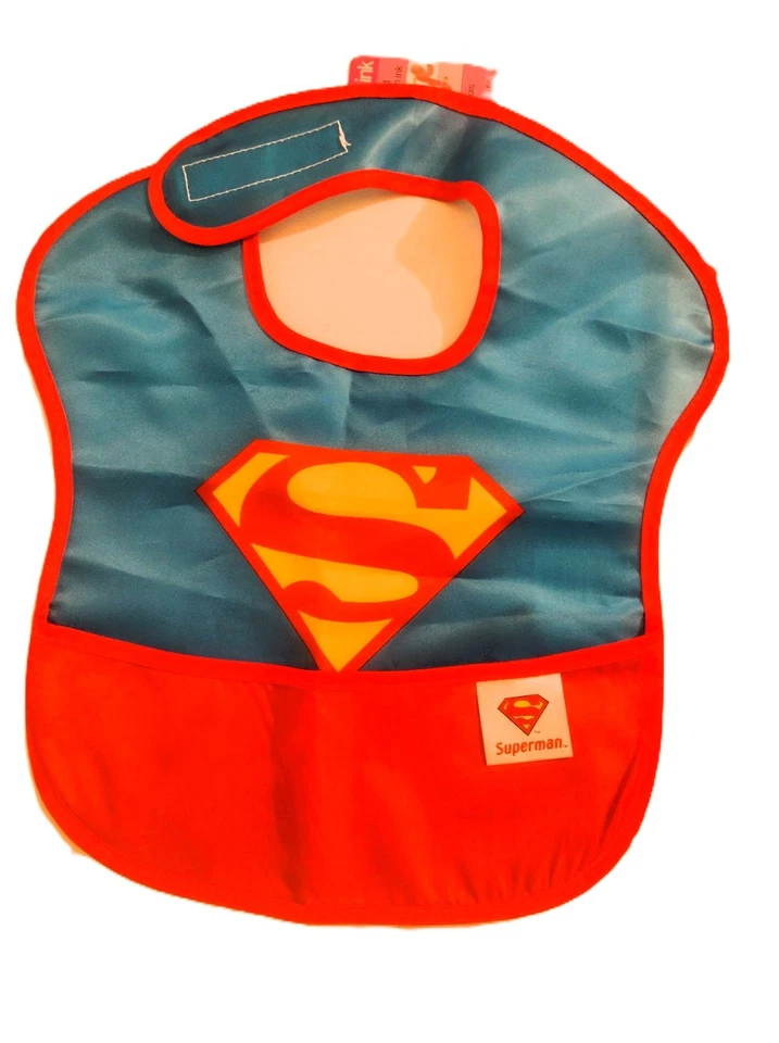 BumKins • Babero Superman con bolsillo de captura • Impermeable • Lavable a máquina Foto 1 de 1