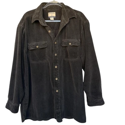 High Sierra Shirt Mens XL Gray Corduroy Button Down Long Sleeve Pockets Classic - Image 1 of 4