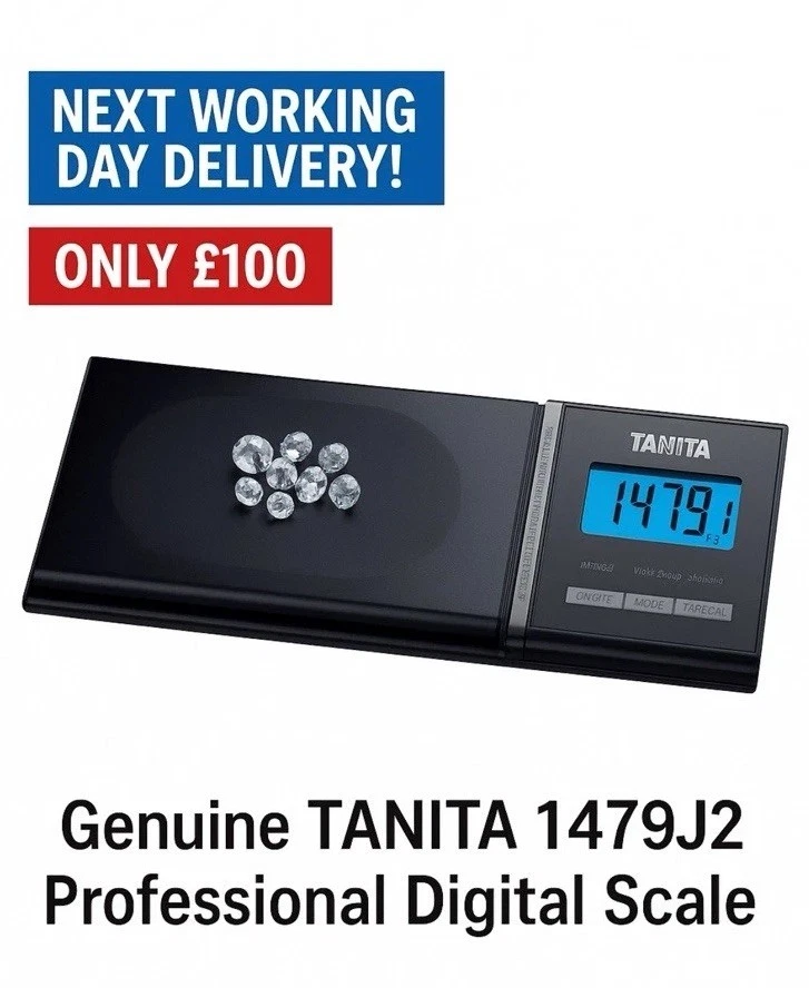 Básculas de bolsillo digitales de quilates Tanita 1479J2 0,01 g x 200 g de precisión hechas en Japón - Imagen 1 de 1