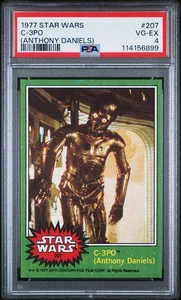 1977 Topps Star Wars #207 C-3PO Golden Rod NON Error PSA 4 CORRECTED - Picture 1 of 2