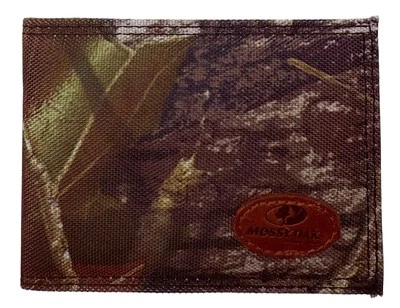 Mossy Oak Camo Bifold Money Clip Wallet with Branded Leather Patch-New - Image 1 of 3