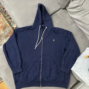 Polo Ralph Lauren felpa con cappuccio uomo 3XLT alta full zip felpa giacca pile - Foto 1 di 7