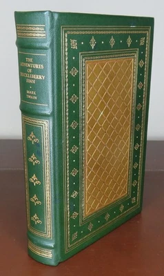 Franklin Library Oxford ADVENTURES OF HUCKLEBERRY FINN by Mark Twain Near Fine - Image 1 of 4